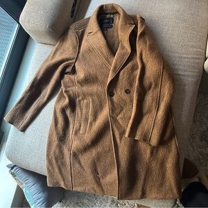 J. Crew Brown Trench Coat with Wide Lapels and Soft Material